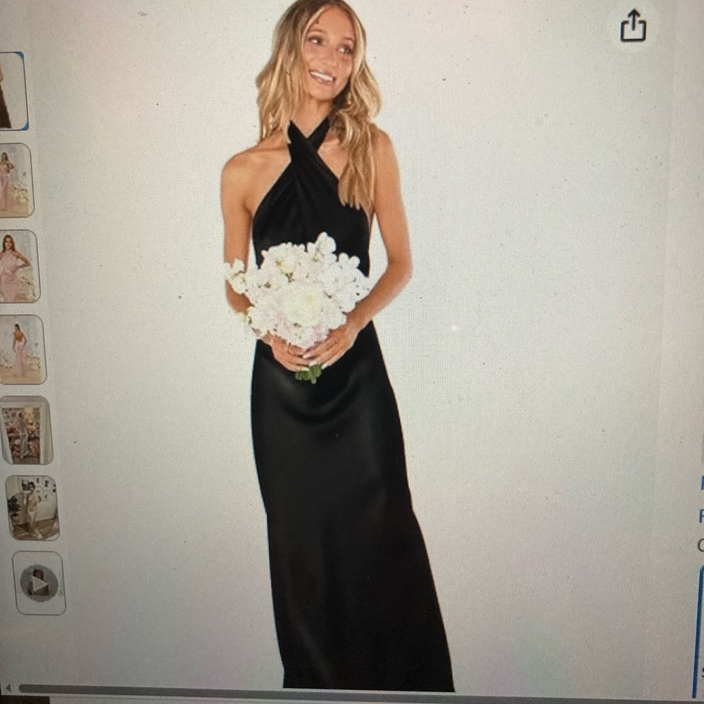 Amazon Black Backless Halter Dress
